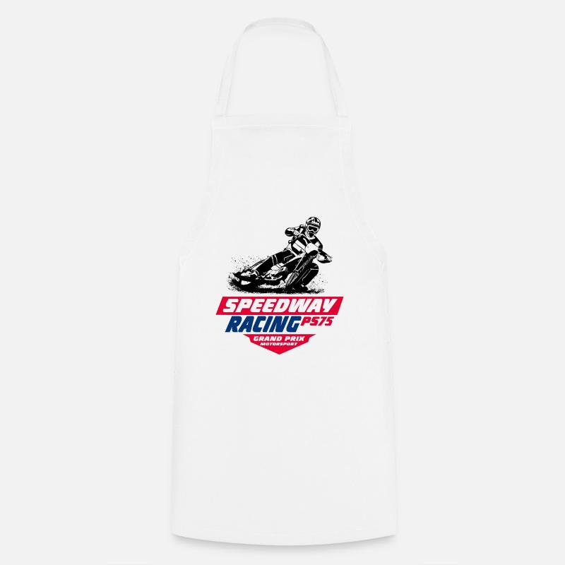 Speedway - Motorcycle Speedway - Cooking Apron - white