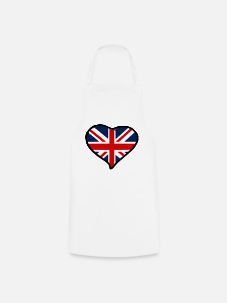 Union Jack - Cooking Apron - white