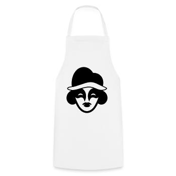 clown - Cooking Apron - white - Front - AI Model Male 185 dark (185cm)