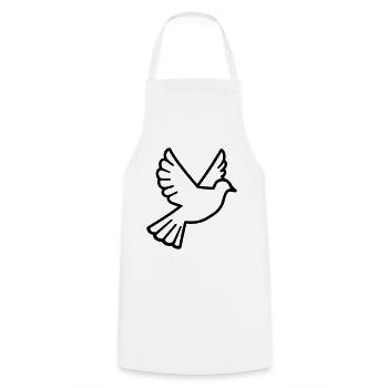 Dove - Cooking Apron - white - Front - AI Model Male 185 dark (185cm)