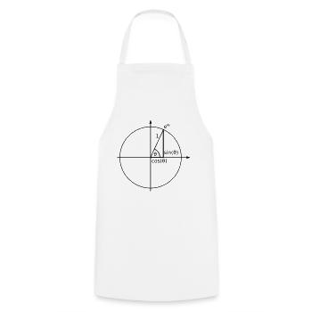 Cercle unitaire Euler - Tablier de cuisine - blanc - Devant - AI Model Male 185 dark (185cm)