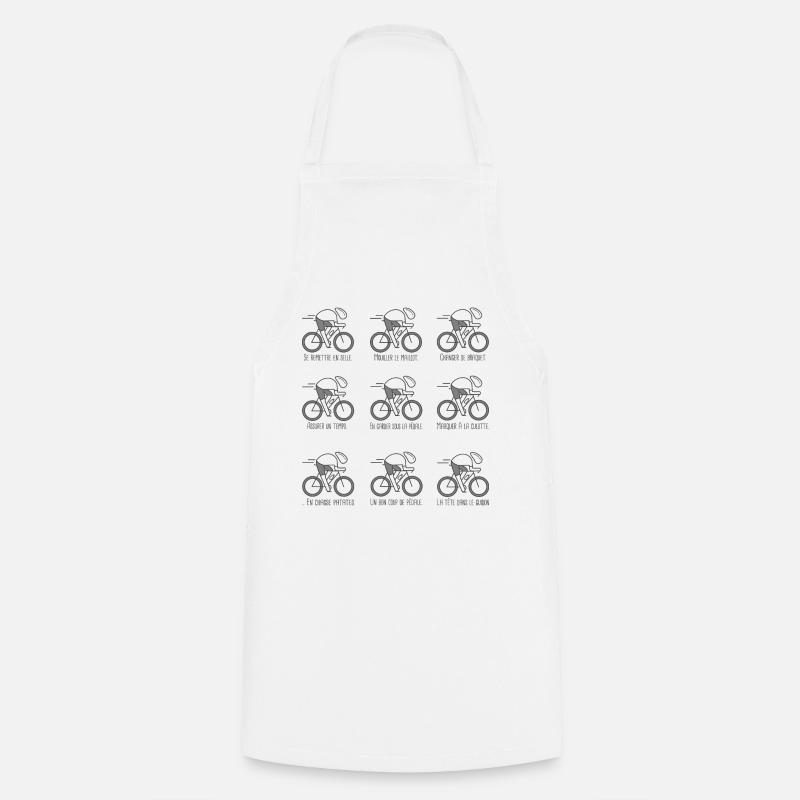 vélo vélos velo velos expression cycliste cyclisme - Tablier de cuisine - blanc