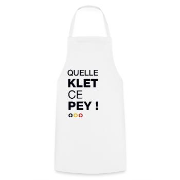 Quelle klet ce Pey ! (Dark) - Tablier de cuisine - blanc - Devant - AI Model Male 185 dark (185cm)