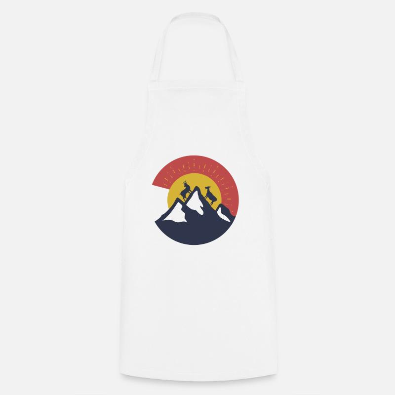 Chèvre billy chèvre montagnes - Tablier de cuisine - blanc