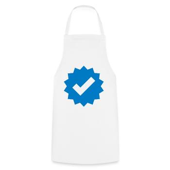verified check social media creator - Cooking Apron - white - Front - AI Model Male 185 dark (185cm)