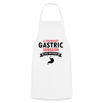 Gastric Bypass and Gastric Bypass Operation Design - Cooking Apron - white - Front - AI Model Male 185 dark (185cm)