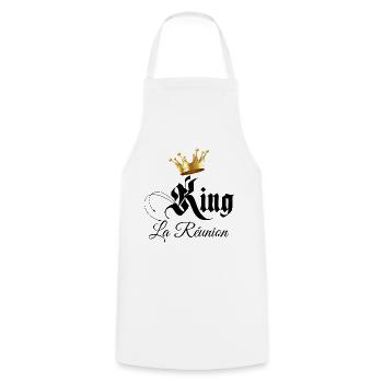 King île La Réunion Cadeau Pour Papa Et Fils - Tablier de cuisine - blanc - Devant - AI Model Male 185 dark (185cm)