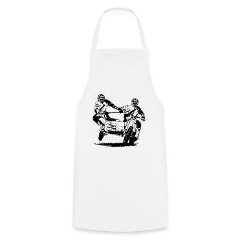 Sidecarcross - Sidecar Moto Cross - Cooking Apron - white - Front - AI Model Male 185 dark (185cm)