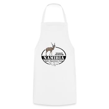 Namibia - Antelope - Cooking Apron - white - Front - AI Model Male 185 dark (185cm)