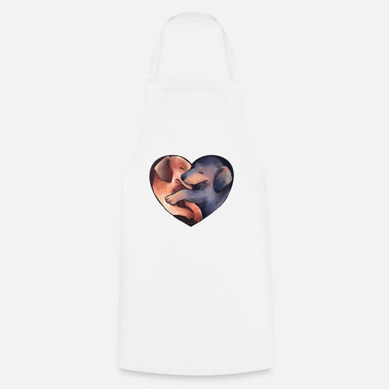 Heart full dachshund - Cooking Apron - white