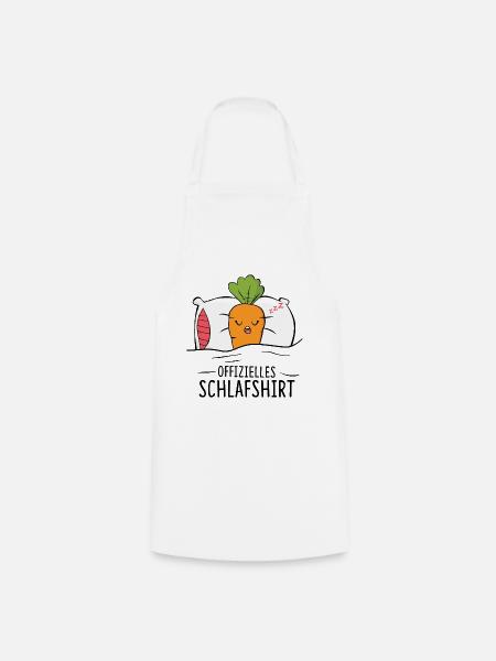 Offizielles Schlafshirt Karotte - Kochschürze - Weiß