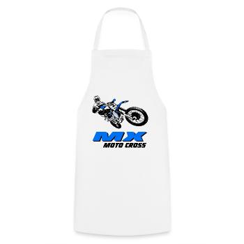 Moto Cross - Motocross - Supercross - MX - SX - Kochschürze - Weiß - Vorne - AI Model Male 185 dark (185cm)