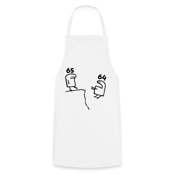 65 Years - 65th Birthday Fun 65 Year Gift - Cooking Apron - white - Front - AI Model Male 185 dark (185cm)