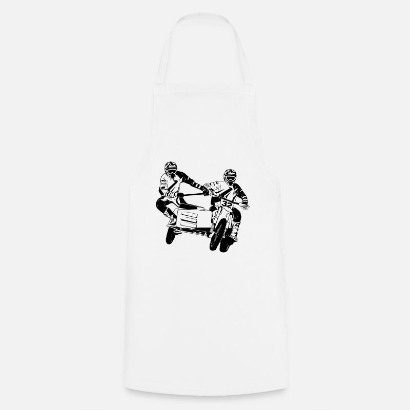 Sidecarcross - sidecar Moto Cross - Cooking Apron - white