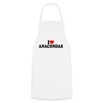 Loves Anacondas Loves Snakes - Cooking Apron - white - Front - AI Model Male 185 dark (185cm)