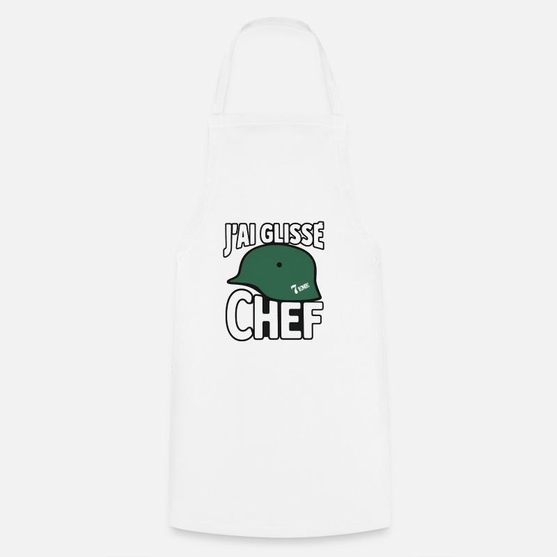 j’ai Glissé chef - Tablier de cuisine - blanc
