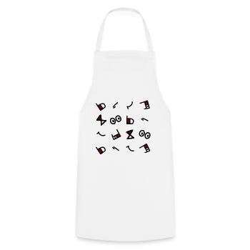 Abstract Pattern 04 - Tablier de cuisine - blanc - Devant - AI Model Male 185 dark (185cm)