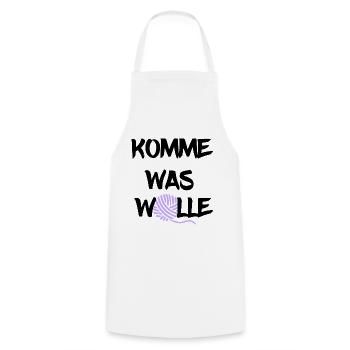 komme was Wolle - Kochschürze - Weiß - Vorne - AI Model Male 185 dark (185cm)