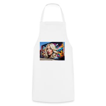urban two - Cooking Apron - white - Front - AI Model Male 185 dark (185cm)