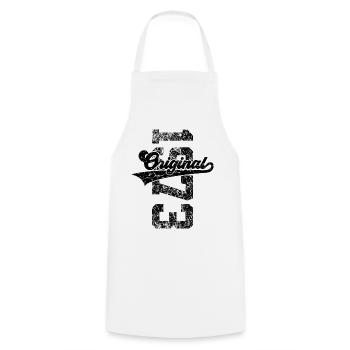 53RD BIRTHDAY ORIGINAL 1973 - Cooking Apron - white - Front - AI Model Male 185 dark (185cm)