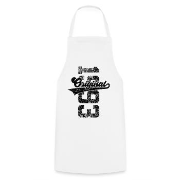 33RD BIRTHDAY ORIGINAL 1993 - Cooking Apron - white - Front - AI Model Male 185 dark (185cm)