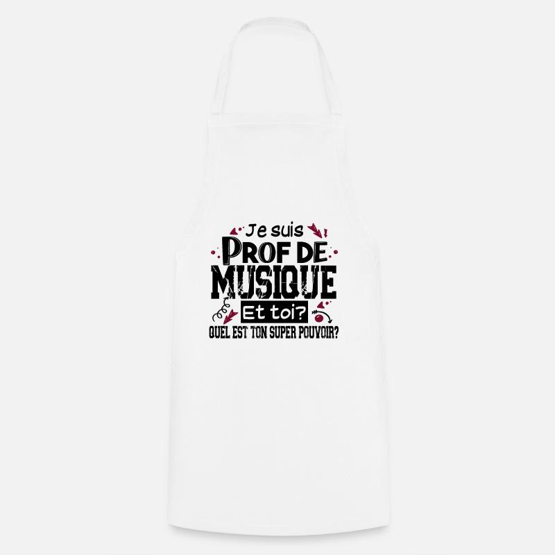 Prof Professeur Musique Métier Collège Lycée - Tablier de cuisine - blanc