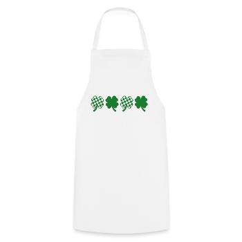 Karierter Klee St. Patrick's Day - Kochschürze - Weiß - Vorne - AI Model Male 185 dark (185cm)