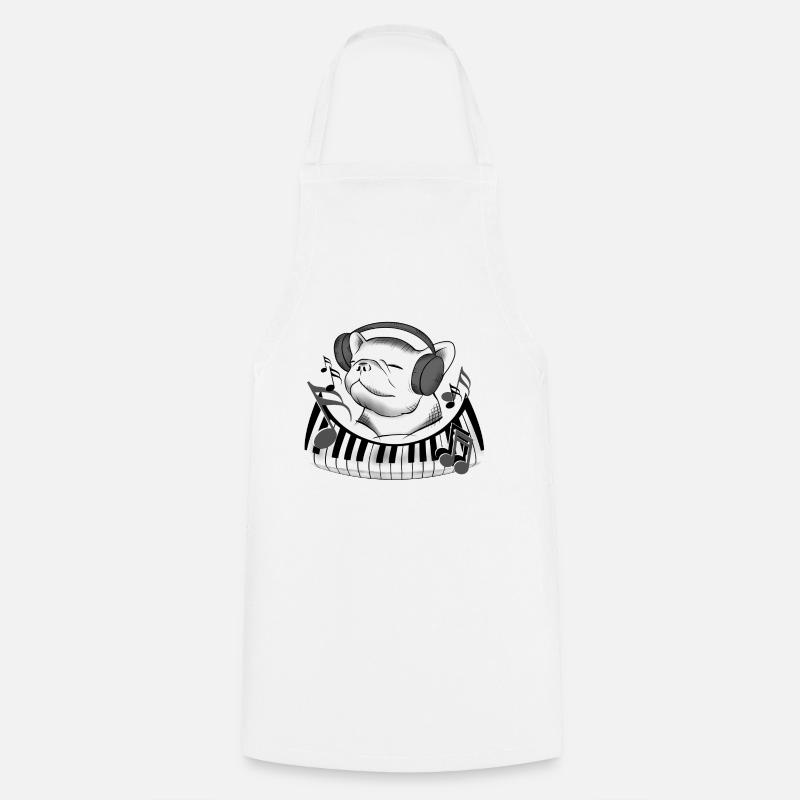 Musique de bouledogue - Tablier de cuisine - blanc