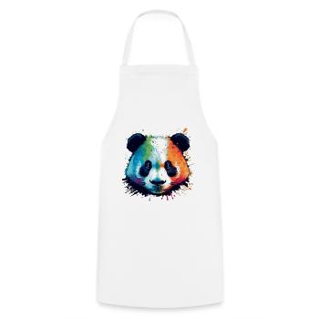 Aquarelle Coloré Panda Illustration - Tablier de cuisine - blanc - Devant - AI Model Male 185 dark (185cm)