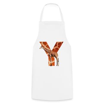 girafe y - Tablier de cuisine - blanc - Devant - AI Model Male 185 dark (185cm)