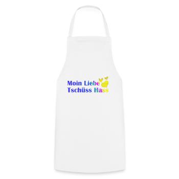 Amour moin, au revoir La haine coeur romantique cadeau - Tablier de cuisine - blanc - Devant - AI Model Male 185 dark (185cm)