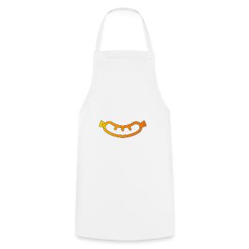 Bratwurst | Red Sausage Snack Grill Party Gift - Cooking Apron - white - Front - AI Model Male 185 dark (185cm)