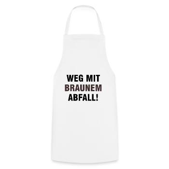 Gegen Rechts Rassismus Nazis | Antifa Geschenkidee - Kochschürze - Weiß - Vorne - AI Model Male 185 dark (185cm)