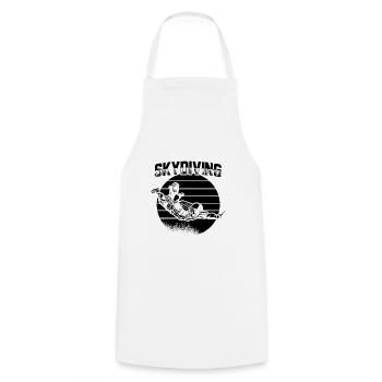 Skydive | Indoor skydiving skydiver sport gift - Cooking Apron - white - Front - AI Model Male 185 dark (185cm)