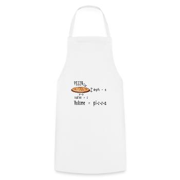 Pizza de mathématicien | Idée cadeau maths mathématiques - Tablier de cuisine - blanc - Devant - AI Model Male 185 dark (185cm)