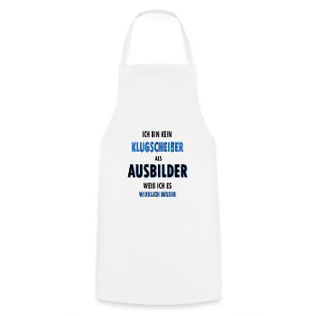 Ausbilder Geschenk blau Spruch Sprüche - Kochschürze - Weiß - Vorne - AI Model Male 185 dark (185cm)