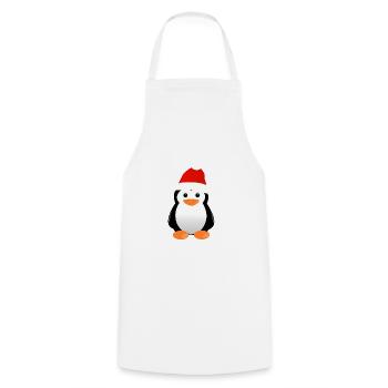 Pinguin Weihnachten süß - Kochschürze - Weiß - Vorne - AI Model Male 185 dark (185cm)