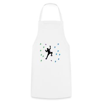 Kletterer Bouldern Klettern Bouldering - Kochschürze - Weiß - Vorne - AI Model Male 185 dark (185cm)