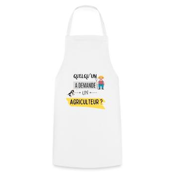 Quelqu'un a demandé un agriculteur ? - Tablier de cuisine - blanc - Devant - AI Model Male 185 dark (185cm)