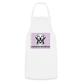 Labrador Drawing Head - Cooking Apron - white - Front - AI Model Male 185 dark (185cm)