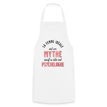 Psychologue cadeau humour psychologie Rigolo Femme - Tablier de cuisine - blanc - Devant - AI Model Male 185 dark (185cm)