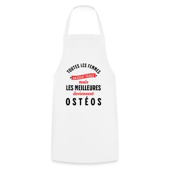 Ostéo Cadeau pour Ostéopathe Rigolo Humour - Tablier de cuisine - blanc - Devant - AI Model Male 185 dark (185cm)
