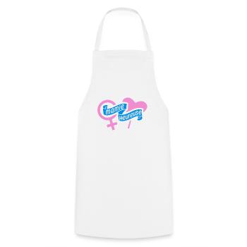Mamie Cadeau Grand-mère Citation Humour Rigolo - Tablier de cuisine - blanc - Devant - AI Model Male 185 dark (185cm)