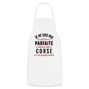 Corse Cadeau Région Rigolo île de Beauté Humour - Tablier de cuisine - blanc - Devant - AI Model Male 185 dark (185cm)
