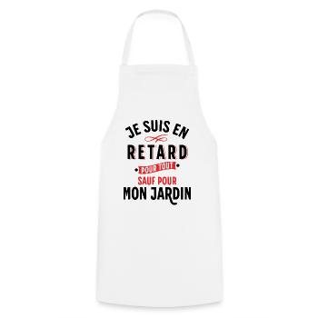 Jardinage Cadeau pour Jardinier Potager Jardin - Tablier de cuisine - blanc - Devant - AI Model Male 185 dark (185cm)