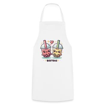 Best-Teas cute kawaii bubble tea boba tea - Cooking Apron - white - Front - AI Model Male 185 dark (185cm)