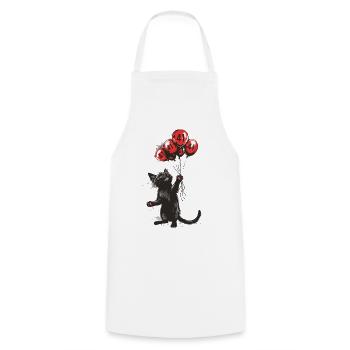 41 Jahre Geschenk 41. Geburtstag Katze - Kochschürze - Weiß - Vorne - AI Model Male 185 dark (185cm)