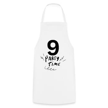 9 - Cooking Apron - white - Front - AI Model Male 185 dark (185cm)
