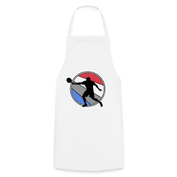 ping-pong pingpong joueur de ping-pong - Tablier de cuisine - blanc - Devant - AI Model Male 185 dark (185cm)