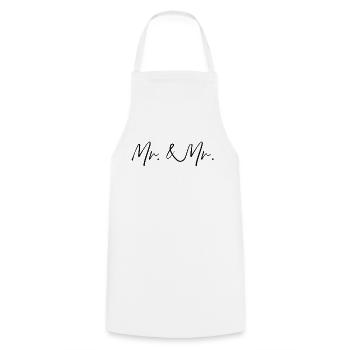 mr and mr pride wedding - Cooking Apron - white - Front - AI Model Male 185 dark (185cm)